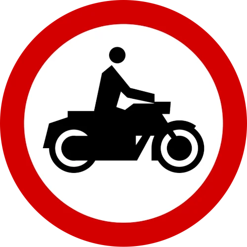 Zakaz wjazdu motocykli