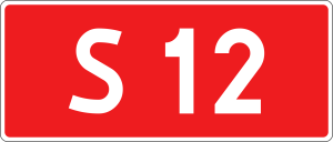 Znak E-15d z numerem drogi ekspresowej